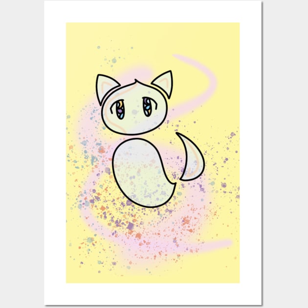 Fantasy Air Elemental Cat Wall Art by Cheesy Pet Designs